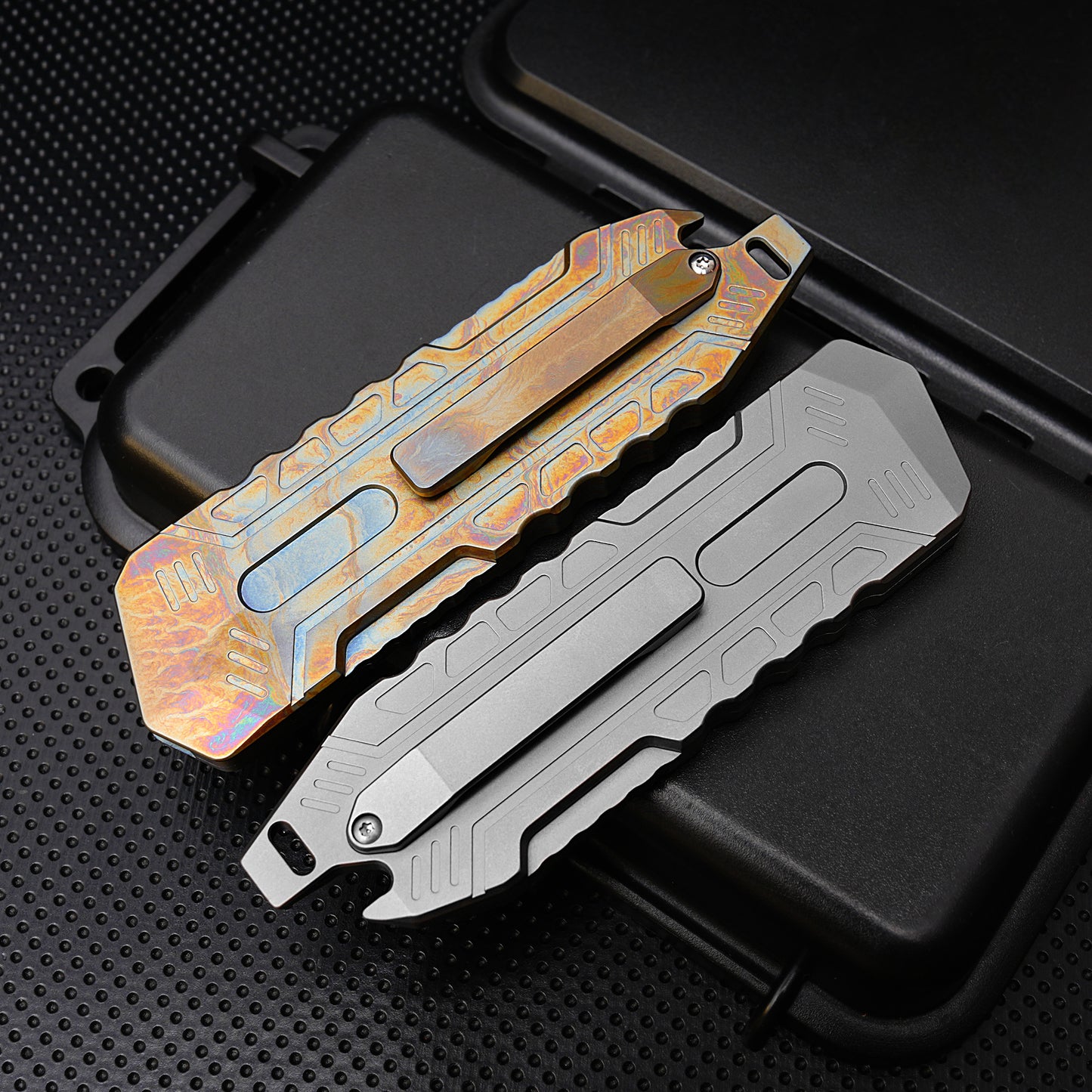 Titanium alloy utility knife push-pull quick-change blade, ten pieces for free, suitable for blades