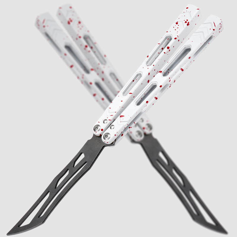 TGZUO Siren Balisong Trainer - Blood Splatter High-Temp Baking Paint & T10 Screws