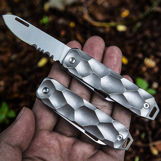 Titanium Alloy Folding Knife Multifunctional Folding Pocket Utility Knife Mini Best Selling Handmade